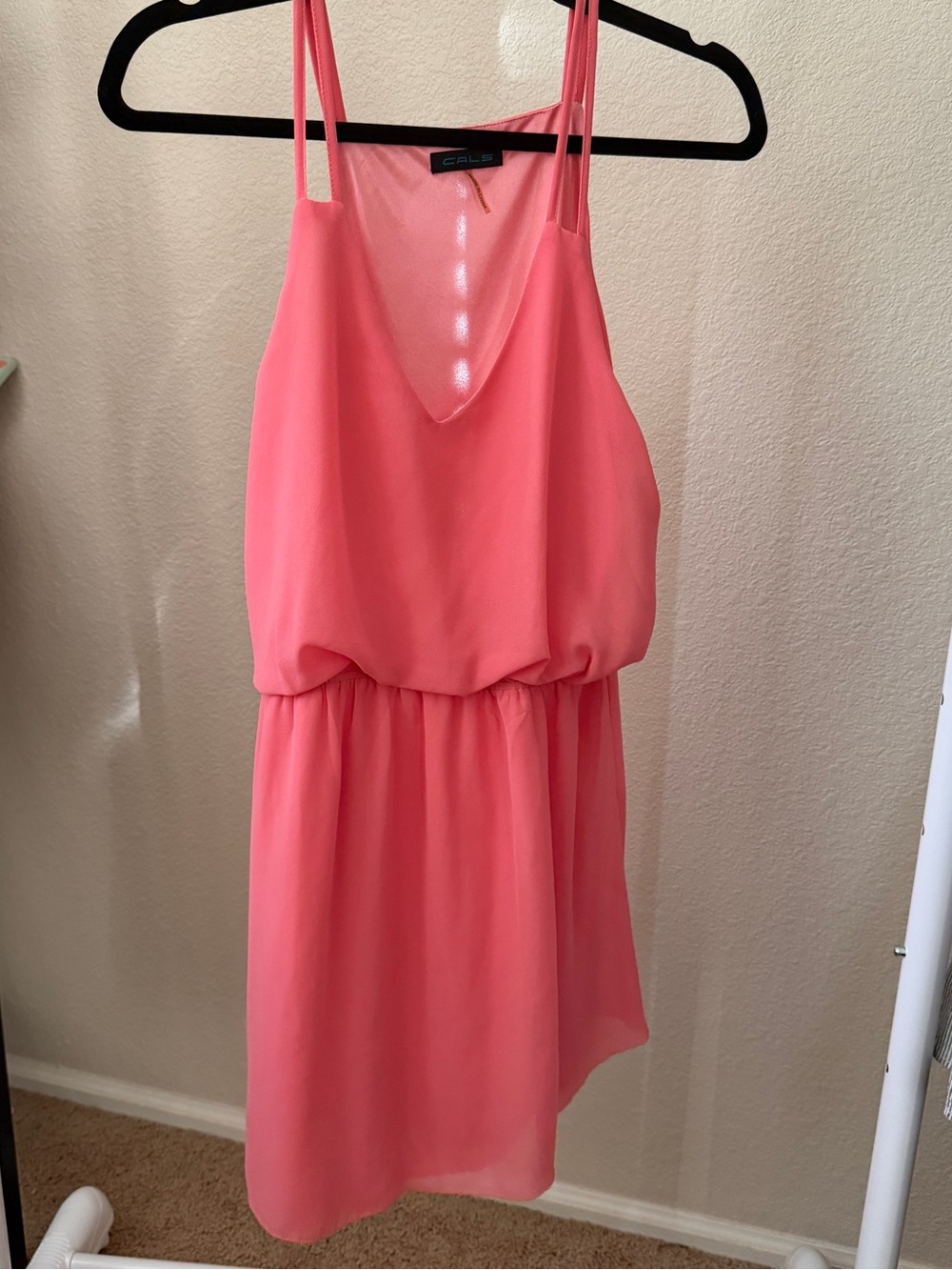 Salmon colored mini summer dress XS